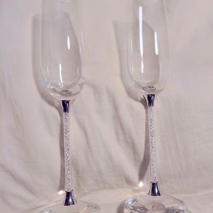 Swarovski Crystal Champagne Flutes